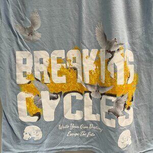 Breaking‎ Cycles Unisex Cotton Short Sleeve Graphic T Shirt NEW Medium